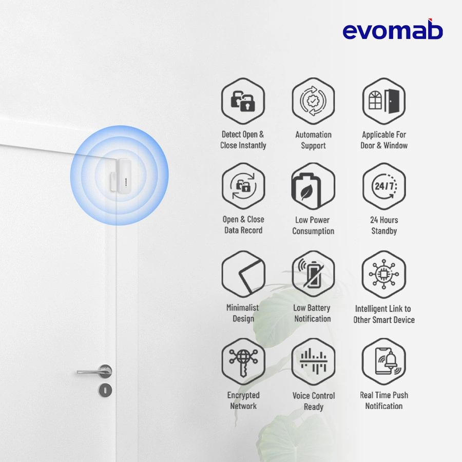 EVOMAB - ESNA-DWS1 SENSOR PINTU & JENDELA DENGAN WIFI
