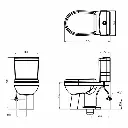 AER - TWC - 16 WASHDOWN TWO PIECE TOILET