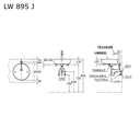 TOTO - LW895J "OMNI " CONSOLE LAVATORY COMPLETE WITH BRACKETS (TX809LV5) (Ø = 430 MM, HEIGHT = 130 MM)