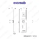 EVOMAB - EDLK-MK1C DIGITAL LOCK FINGER PRINT + PIN + KARTU