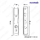 EVOMAB - EDLK-MK7 DIGITAL LOCK FINGER PRINT + PIN + KARTU + APP + CAMERA + 3D FACE RECOGNATION
