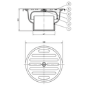 WASSER - HSA 6042 FLOOR DRAIN BULAT*