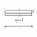 AER - ACS 01-02BL DOUBLE TOWEL BAR