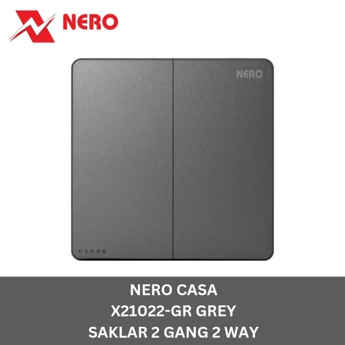 NERO - CASA X2 - X21022-GR 2 Gang 2 Way