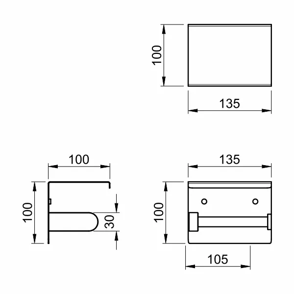 AER - ACS 02-10 BL TISSUE HOLDER