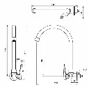 AER - AT 01 GM WALL KITCHEN FAUCET