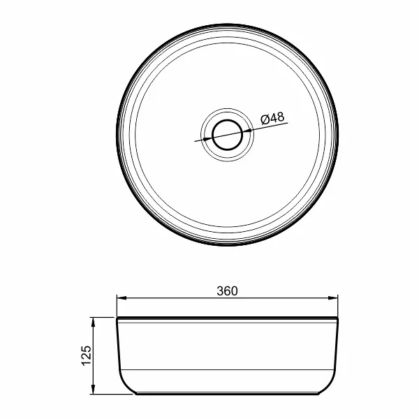 AER - CWB 33-C 04 COUNTERTOP WASH BASIN