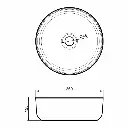 AER - CWB 33-C 04 COUNTERTOP WASH BASIN
