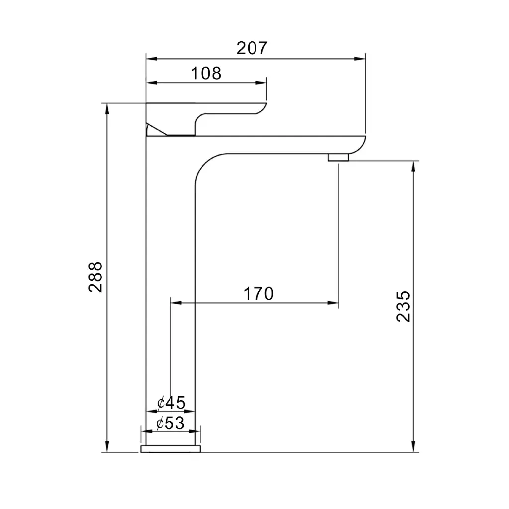 AETRIO - FN-22726B BASIN FAUCET MIXER BLACK MATTE
