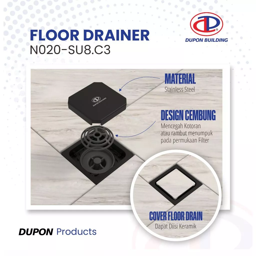 DUPON - N020-SU.8 C3 FLOOR DRAIN