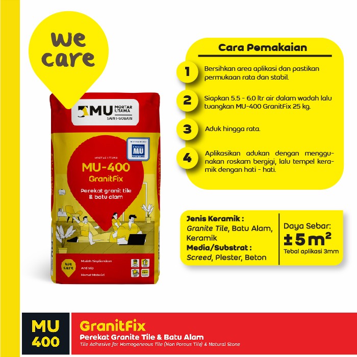MORTAR UTAMA - MU-400 PEREKAT GRANIT TILE