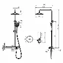 AER - MBS - 5GM MIXER BATHTUB SHOWER SET
