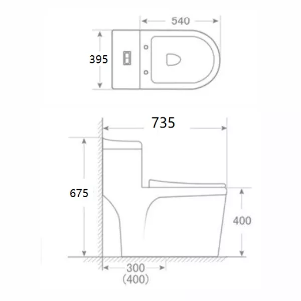 AER - OSC - 23 SIPHONIC ONE PIECE TOILET