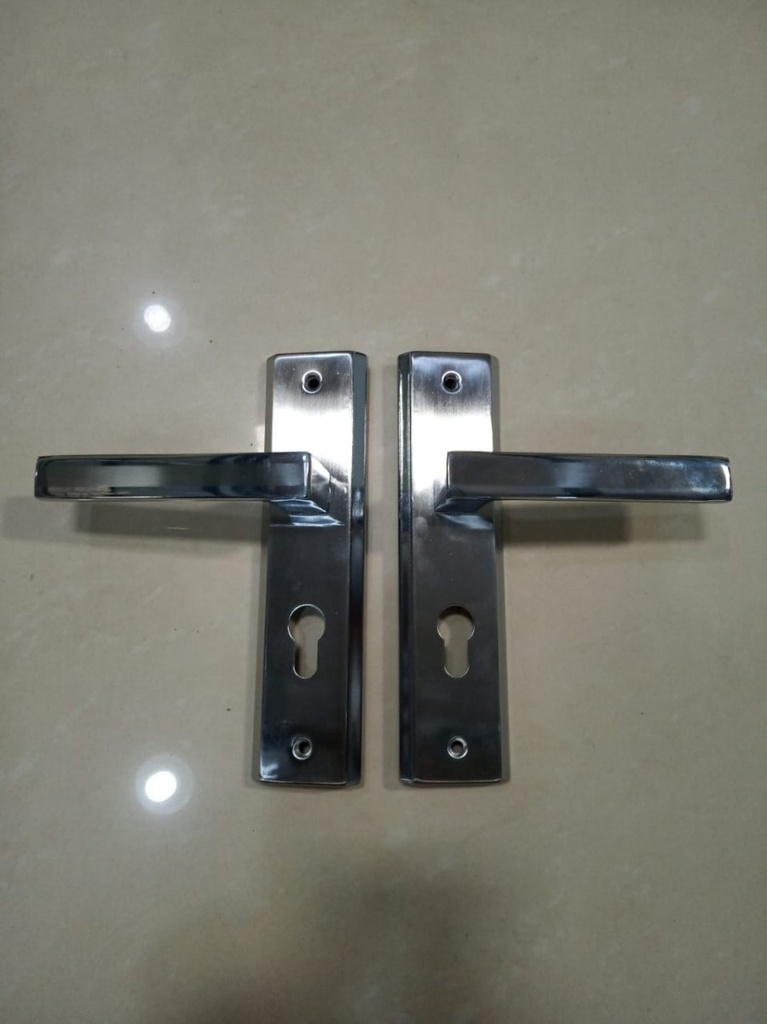 EVOMAB - ASET-06116-M-SN/CP HANDLE PLAT MEDIUM + STAINLESS MORTISE + CYLINDER