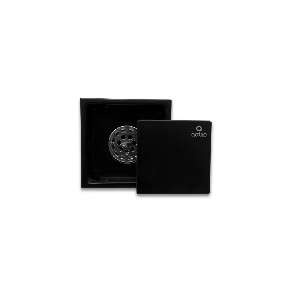 AETRIO - FD-X711DA MATTE BLACK FLOOR DRAIN