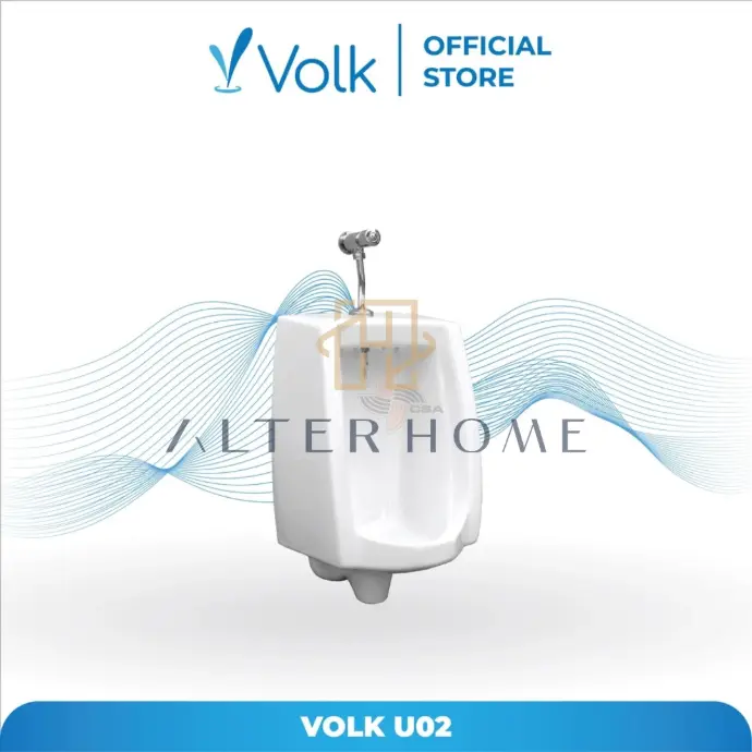 VOLK - U02 WALL HUNG URINAL + TAP + KRAN URINAL 