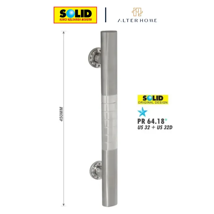 SOLID - PR 64.18 (450MM) PULL HANDLE US 32+US 32D