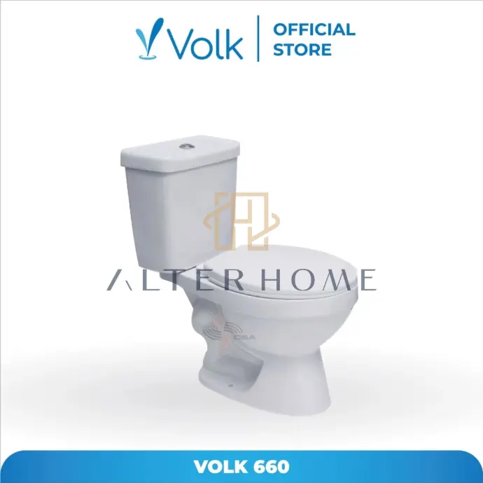 VOLK - PAKET MONOBLOK SOLARIS 660WD TWO PIECE TOILET + V-50WT JET WASHER