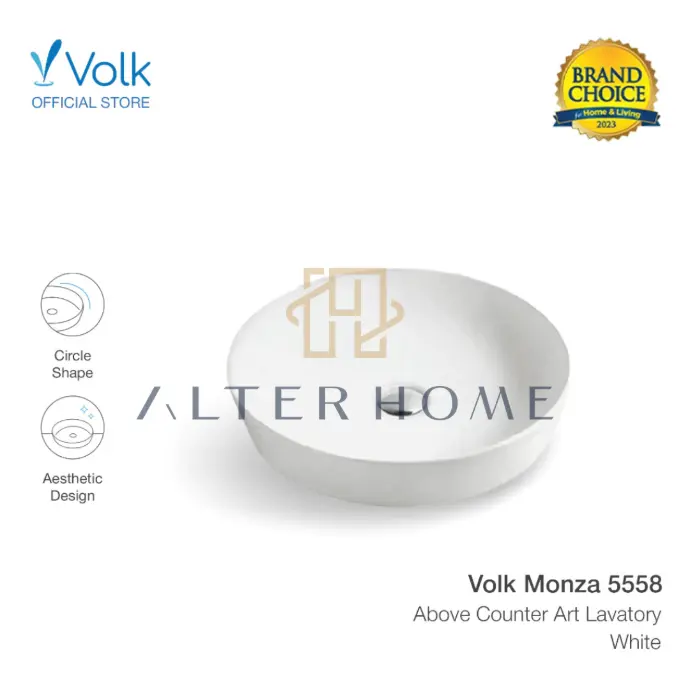 VOLK - MONZA 5558WT ABOVE COUNTER ART LAVATORY 