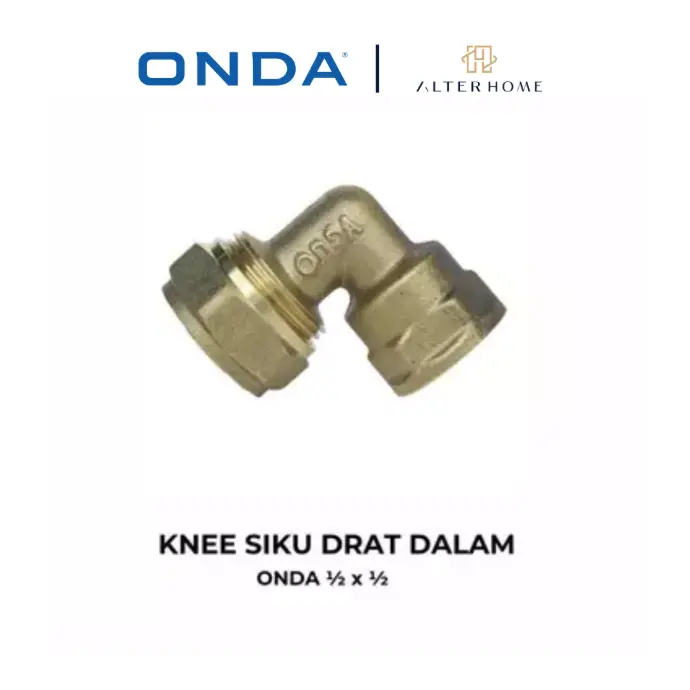 ONDA - KNEE SIKU D.DALAM 1/2X1/2 (FEMALE ELBOW 16 MM)