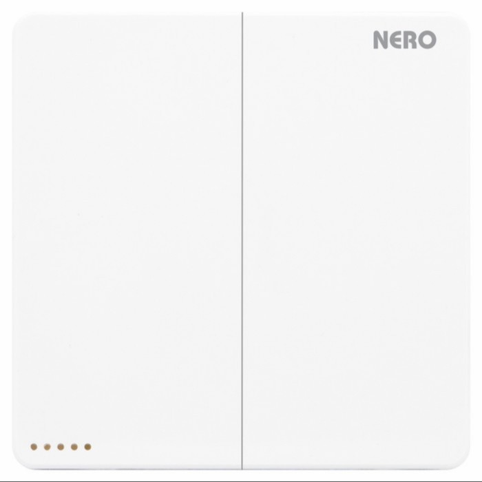 NERO - CASA X2-W X21021-W 2 GANG 1 WAY SWITCH WITH FLUORESCENT LOCATOR