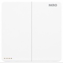 NERO - CASA X2-W X21021-W 2 GANG 1 WAY SWITCH WITH FLUORESCENT LOCATOR