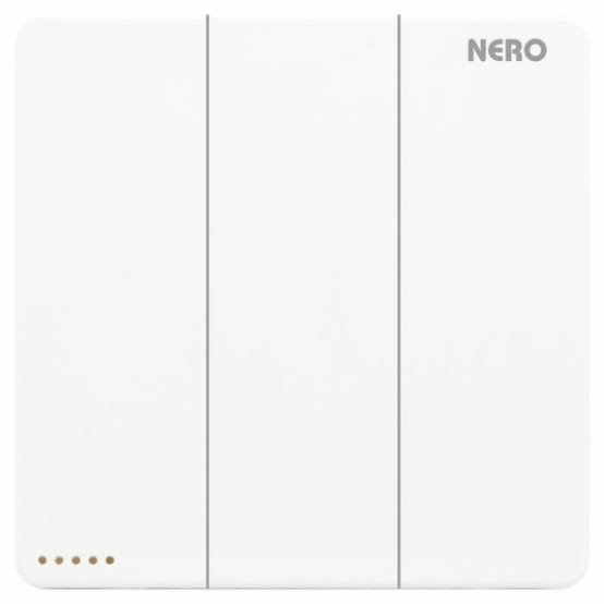 NERO - CASA X2-W X21031-W 3 GANG 1 WAY SWITCH WITH FLUORESCENT LOCATOR