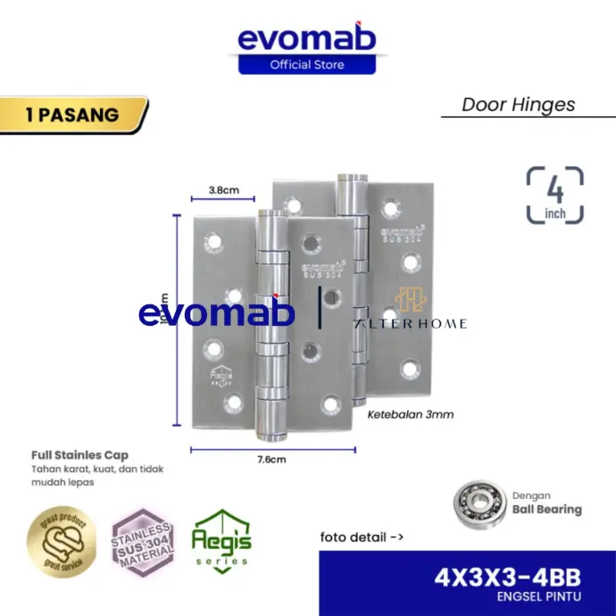 EVOMAB - MHSS-4X3X3-4BB-SN ENGSEL SUS 304