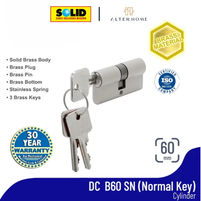 EVOMAB - MMCY-DC-B60-SN DOUBLE CYLINDER 60MM