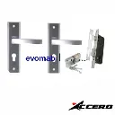 EVOMAB - ASET-06116-M-SN/CP HANDLE PLAT MEDIUM + STAINLESS MORTISE + CYLINDER