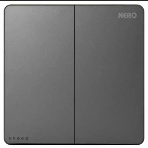 [ELEL-NER-00026] NERO - CASA X2 - X21022-GR 2 Gang 2 Way