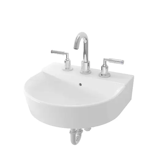 [SAN-TOTO-00018] TOTO - LW897JW/F "OMNI"WALL HUNG LAVATORY 3 TAP HOLE