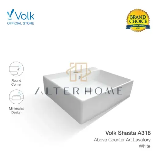 [SAN-VOL-00008] VOLK - SHASTA A318 ABOVE COUNTER ART LAVATORY