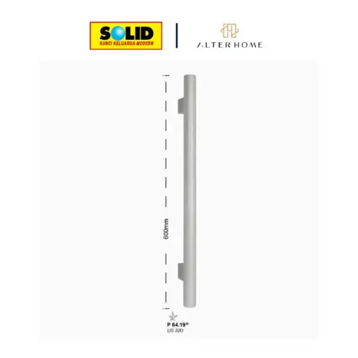 [DOO-SOL-00002] SOLID - P 64.19 (600MM) PULL HANDLE US 32D