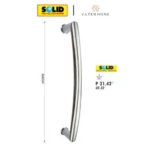[DOO-SOL-00018] SOLID - P 31.42 (400MM) PULL HANDLE US 32