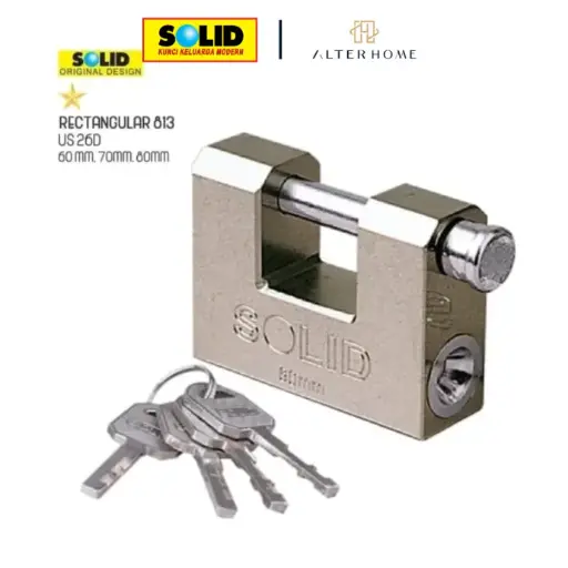 [DOO-SOL-00180] SOLID - RECTANGULAR 813-70MM GEMBOK US 26D