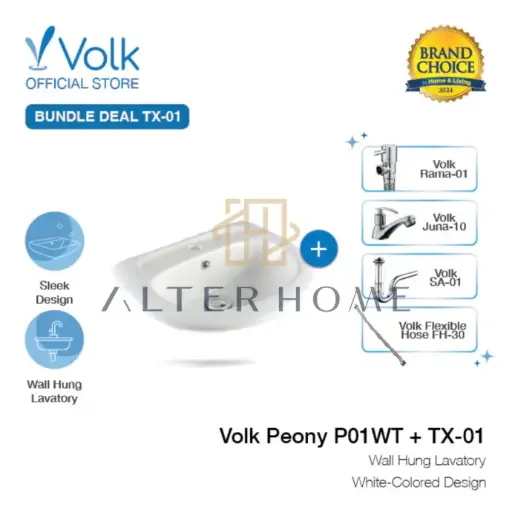 [SAN-VOL-00011] VOLK - PAKET P01 WALL HUNG LAVATORY + TX-01
