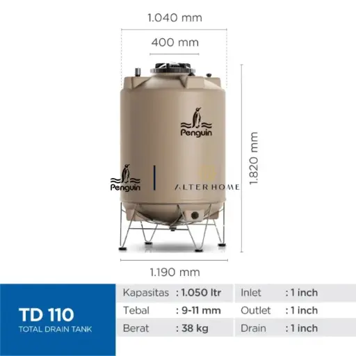 [TAN-PEN-00133] PENGUIN - TD 110 + PLUMBING KIT TD 1'