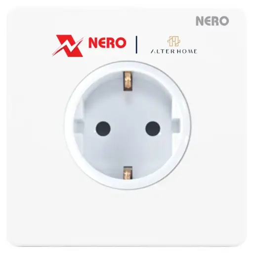 [ELEL-NER-00036] NERO - CASA X2 - W X216VG-W 1 GANG SCHUKO SOCKET WITH SHUTTER