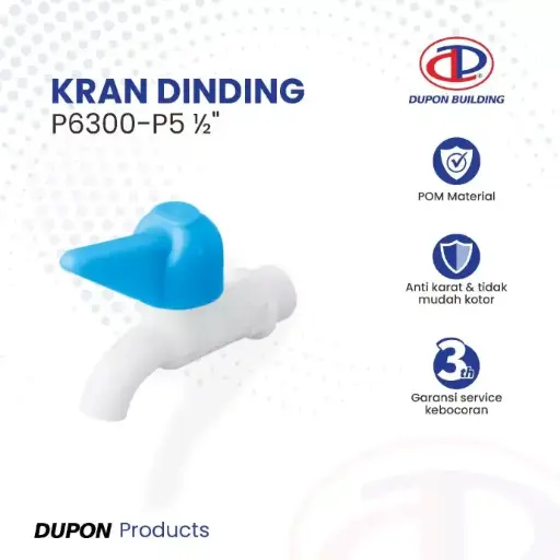 [FIT-DUP-00057] DUPON - P6300 P5 1/2 KRAN PLASTIK BLUE