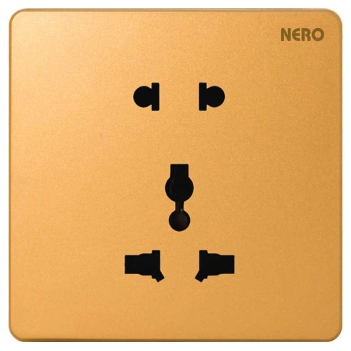 [ELE-NER-00001] X210UU-G (16 A 250V -1 GANG INTERNATIONAL SOCKET WITH SHUTTER + 1 GANG UNIVERSAL SOCKET WITH SHUTTER)
