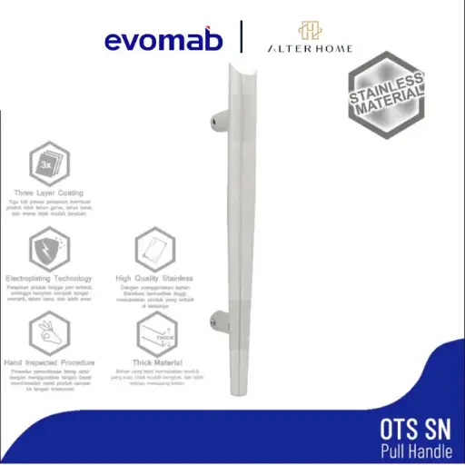 [SMA-EVO-00138] EVOMAB - MPHD-OTS-M-SN PULL HANDLE STAINLESS