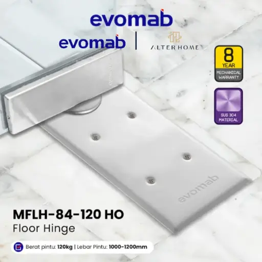 [SMA-EVO-00098] EVOMAB - MFLH-84-120-HO-SN FLOOR HINGE HOLD OPEN 120KG LEBAR PINTU