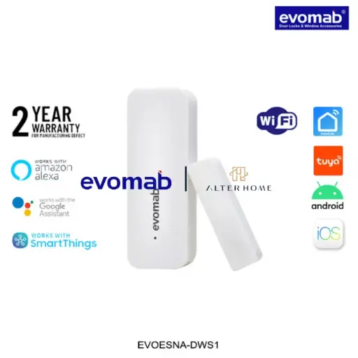 [SMA-EVO-00040] EVOMAB - ESNA-DWS1 SENSOR PINTU & JENDELA DENGAN WIFI
