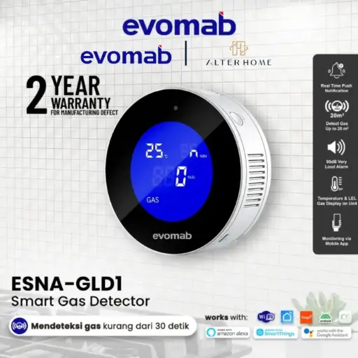 [SMA-EVO-00041] EVOMAB - ESNA-GLD1 DETEKTOR KEBOCORAN GAS DENGAN WIFI