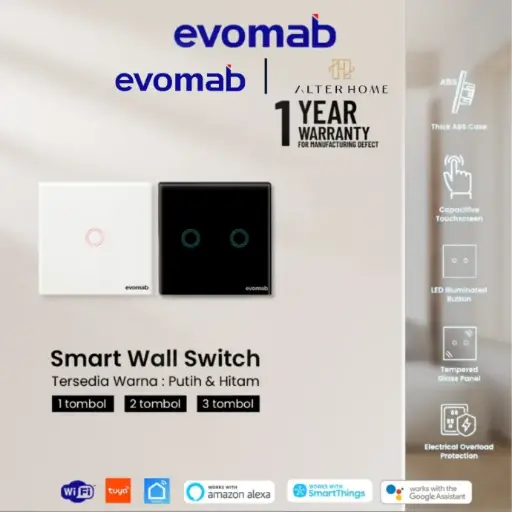 EVOMAB - ESNP-SWS3 SAKLAR 3 JALUR DENGAN WIFI