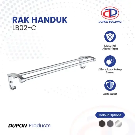 [FIT-DUP-00040] DUPON - LB02-C DOUBLE TOWEL BAR