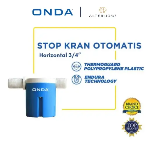 [FIT-OND-00029] ONDA - STOP KRAN OTOMATIS HORIZONTAL 3/4"